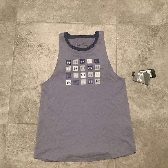 🎉Youth Extra Large Girl's Under Armour Workout Tank Top Nwt Purple - Picture 1 of 3